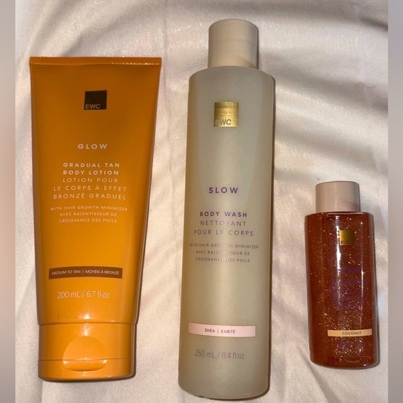 EWC Tanning Lotion, Body Wash & Shimmer Body Oil Bundle | New w Tags | $70 Value - Picture 1 of 10